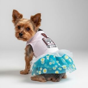Tutu Sequin Daisy Dog Dress